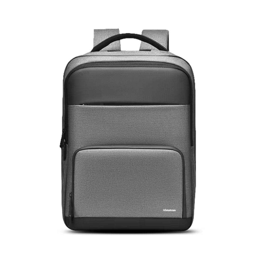Virtutron Premium Laptop Business Backpack | Fits Upto 15.6" Laptop | 30L Capacity Durable Design for Office, Travel & School | Multipurpose Laptop Bag for Men and Women (Grey)