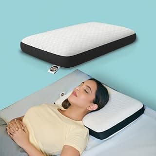CareFoam Orthopedic Memory Foam Pillow for Comfortable Sleep, Neck & Shoulder Pain Relief with Removable Zipper White Jacquard Cover 20 x 13 x 4 Inch Pack of 1