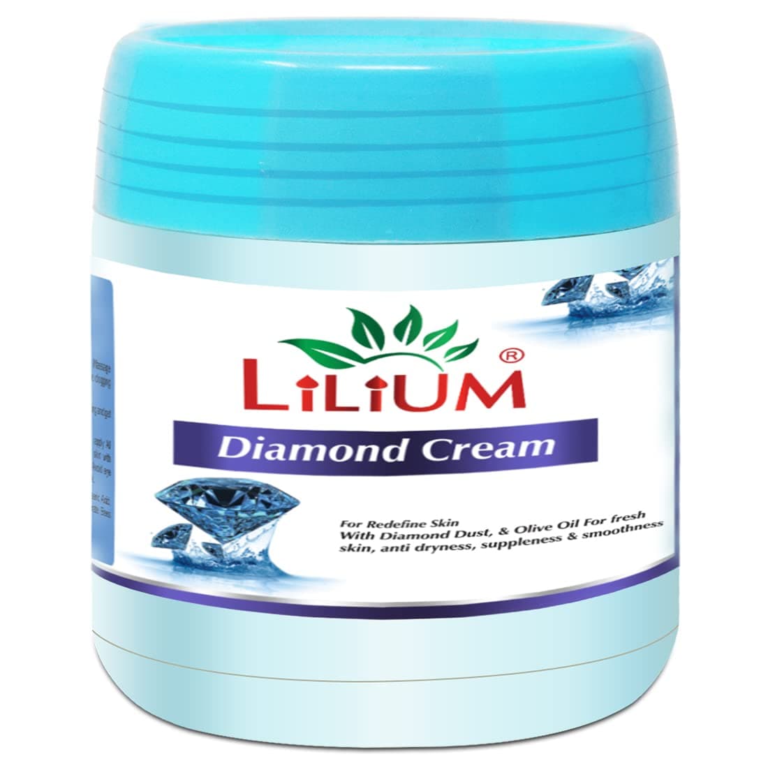 Lilium Diamond Massage Cream 500ml – Natural Face & Body Massage Cream with Diamond Dust for Radiant, Smooth, and Healthy-Looking Skin, Ideal for Normal Skin and Daily Use.