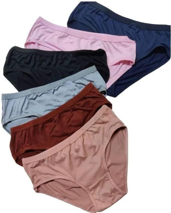 SunFlux® Women Hipsters Panties 100% Super Soft Cotton Hipster Ladies Plain Bright Panty/Innerwear Soft Panties Underwear Combo Pack 3 Or 6 (Colour May Very)