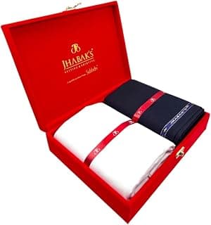 JHABAK'S 100% Pure Cotton Premium Shirt and Trouser Fabric - 100% Pure Cotton Material - 1.60m Shirt Cloth - 1.30m Pant Piece