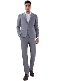 Raymond Men Slim Fit Solid Pattern Terelyne Blend Notch Lapel Full Sleeve Formal Suit