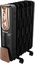 Crompton insta Ferveor 11F 2500 Watts Oil Field Heater 400 Watts PTC Element with Fan, Black Gold, Standard (ACGRH-INSTAFERVE11)