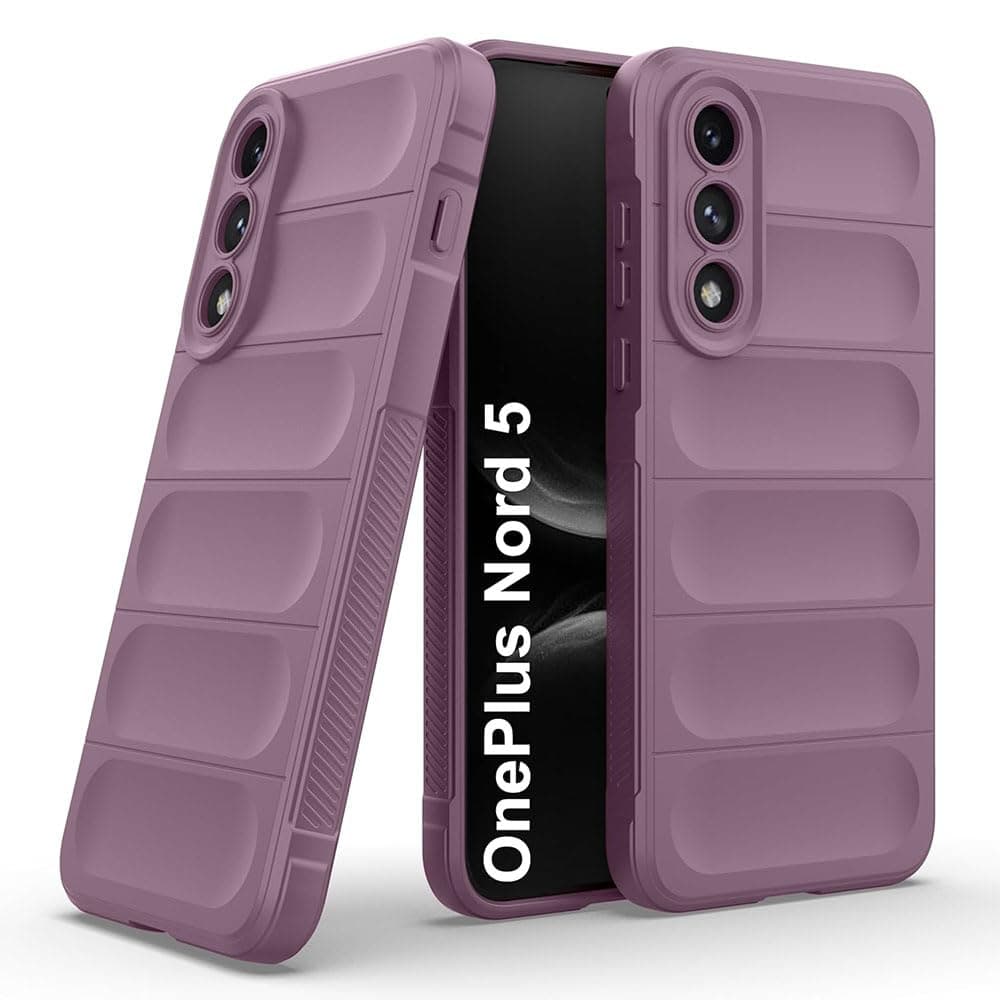Amazon Brand-Solimo Mobile Cover for OnePlus Nord 5 5G | Full Camera Protection | Liquid Silicon Case | Flexible Bumper Case for OnePlus Nord 5 5G (Purple)