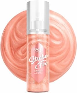 FACES CANADA Ultime Pro Strobe Makeup Fixer Mini - Rose Gold, 50 ml | 12HR Long Lasting Makeup Setting Spray | Dewy Shimmery Glow Finish | Hydrating, Non-Sticky | Waterproof, Transferproof & Alcohol-Free