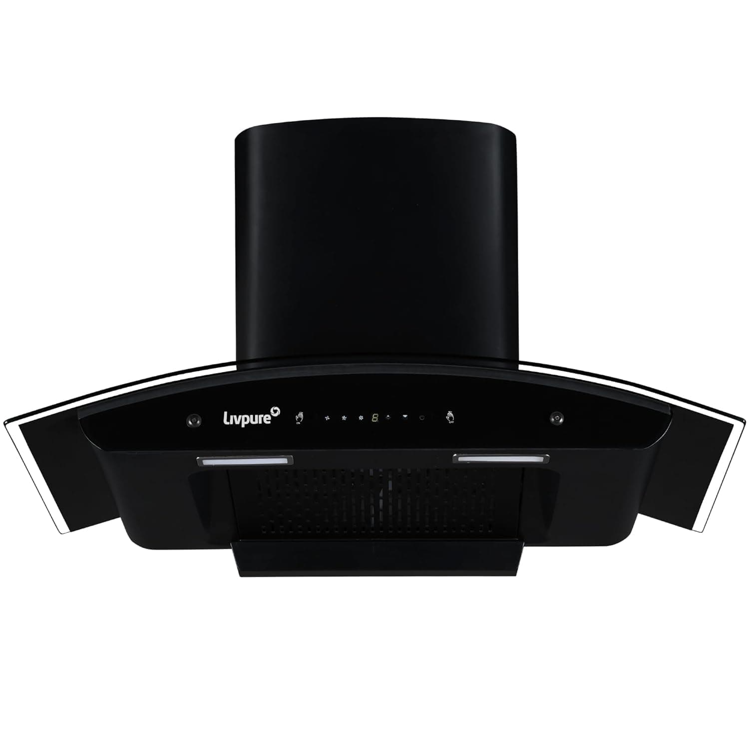 Livpure Avian Neo 90 cm | Curved Glass | 1500 m³/hr Suction | Filterless | Touch & Gesture Control | Low Noise | 10 Years Motor + 2 Years Comprehensive Warranty | Black