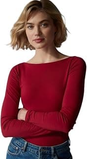 SIGHTBOMB Fullsleeve SOFTLINE Double Layered ''Seamless'' Boat Neck Cuddle TEE Formal WEAR/Active WEAR Afford LUX Edition TOP for Women