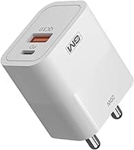 GM G+ 20W Dual-Port Fast Charger, Simultaneous Charging via USB-C&-A QC 3.0,Dual Port 24W, Compact Travel Charger with Advanced Safety Protection for iPhone, Samsung, Pixel Series | 1 Year Warranty