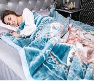 Elstone Home Ultra Soft Luxurious Embossed Very Warm Korean Mink Single Bed Blanket Double ply, Supersoft Blanket with Ultra Soft Satin Multicolor (Lightweight) Multicolor #3