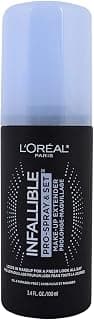 L'Oréal Paris Makeup Setting Spray, Lightweight and Transparent Finish, Long-lasting Makeup, Infallible, 100ml