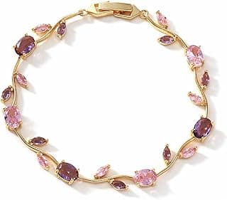 Shining Diva Fashion Tulip Bracelet for Women, Floral Crystal, Anti Tarnish Jewellery Latest Stylish Bracelet Gifts for Girls