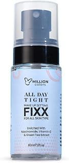 MILLION COLORS Makeup Fixer Spray 60ml | Dewy Setting Spray for Long-Lasting Makeup | Ideal for Dry & Oily Skin | Hydrating, Soothing & Refreshing | Waterproof, Sweatproof & Matte Finish