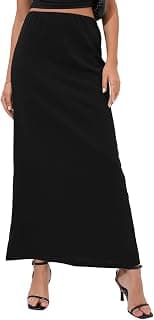 Tokyo Talkies Women's Slim Fit Pencil Skirts | Strachable Skirts | Casual Skirts| Mid-Rise| Women Skirt | Skirt for Women