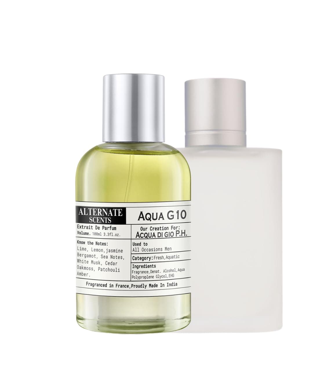 Alternate Scents Aqua G-10 Long Lasting 100ml Perfume For Men |Strong& long Lasting with 30% Oil Concentration|Fresh & Aquatic | Fragrance From France | Made In India|