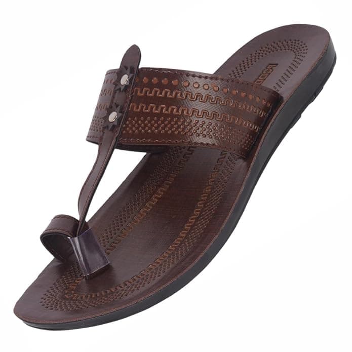 Poddar Slippers, Sandals & Chappals for Men | Synthetic Leather Comfortable Footwear | Daily Use, Casual, Party, Stylish, Durable, Waterproof, Soft Sole, Anti-Slip (30052 Slipper)