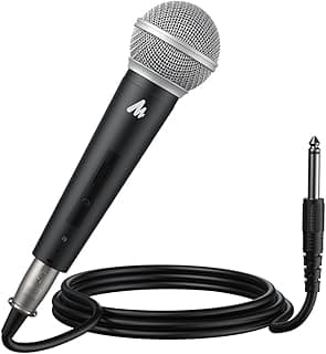 MAONO Dynamic Microphone Wired for Singing, Corded Karaoke Mic with 9.8FT/3M XLR Cable, with On/Off Switch (AU-WDM01)