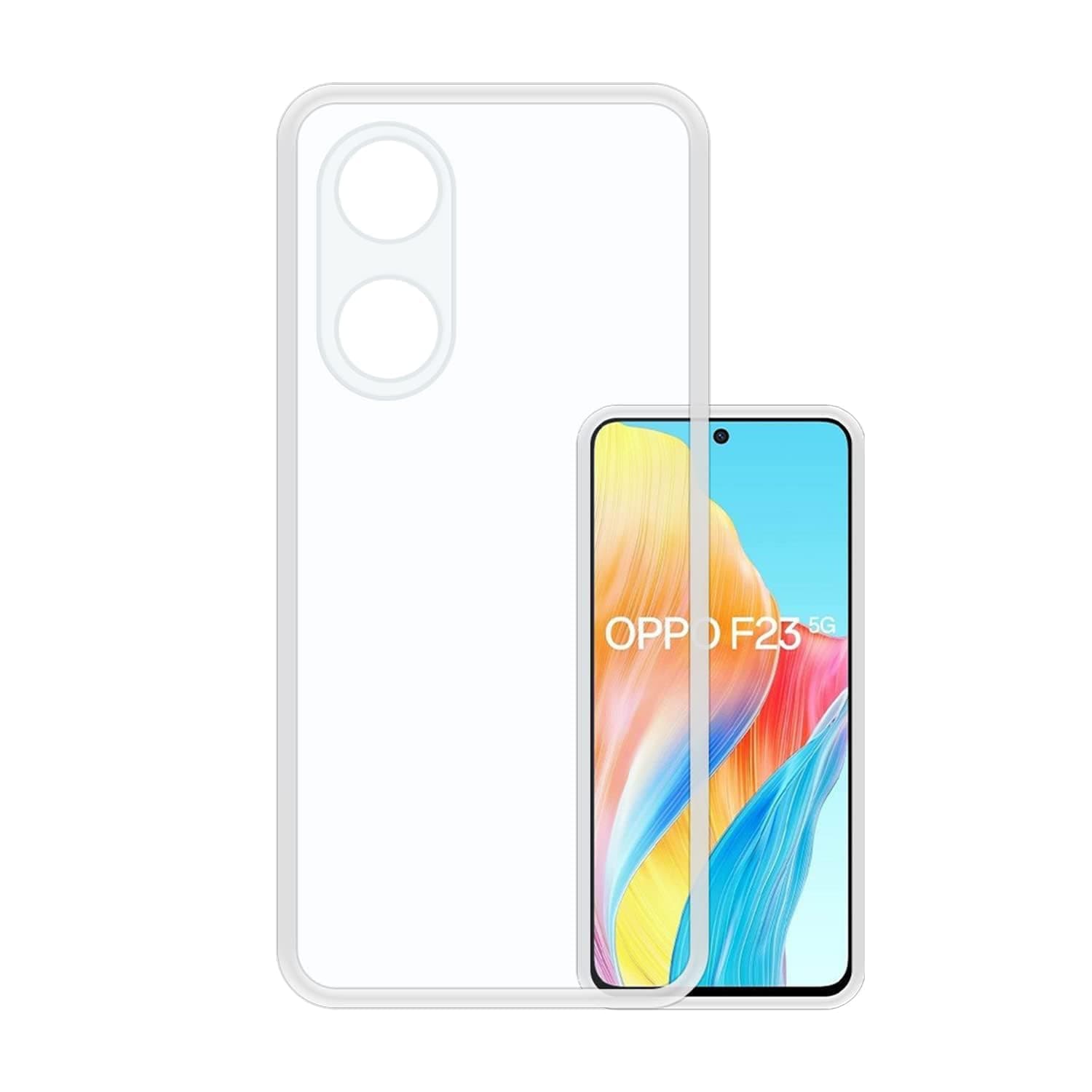 Amazon Brand - Solimo Clear Back Cover Case for Oppo F23 | Shock Proof Design | Transparent Back Cover for Oppo F23 (TPU, Transparent)