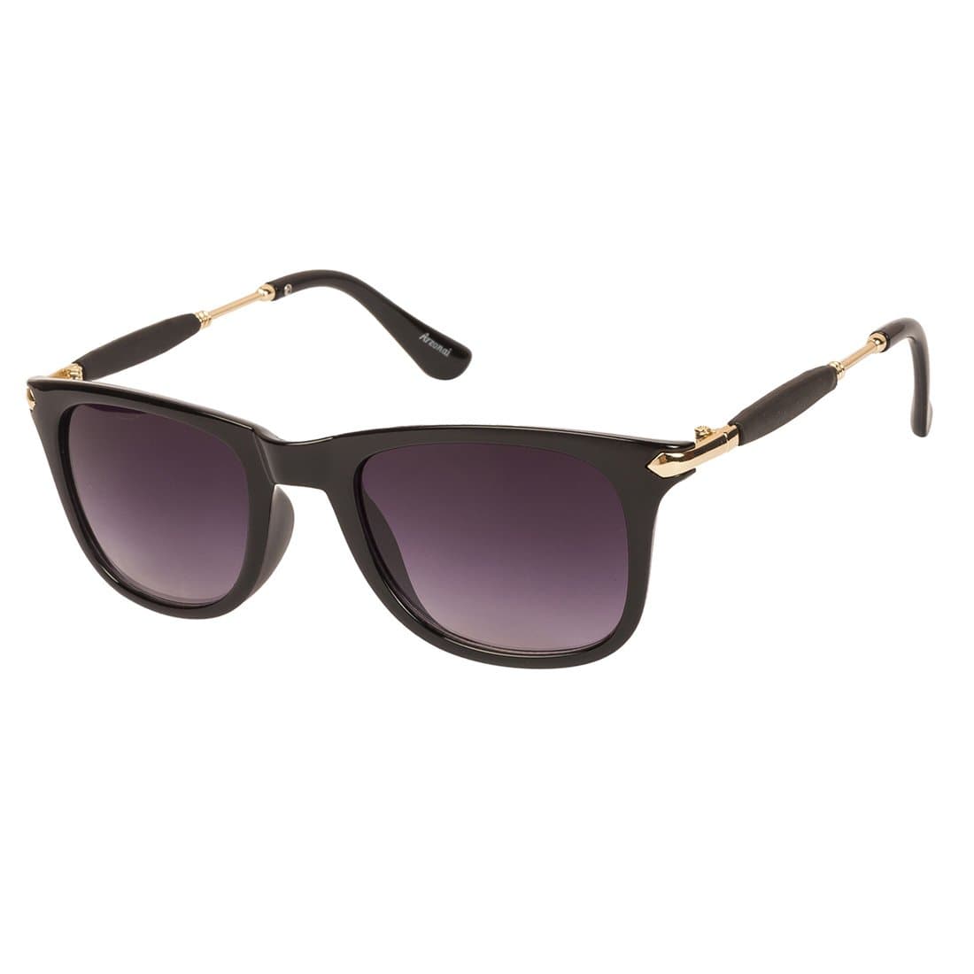 ARZONAI Stone Boss Wayfarer Shape Black-Black UV Protection Sunglasses For Men & Women [MA-038-S1 ]