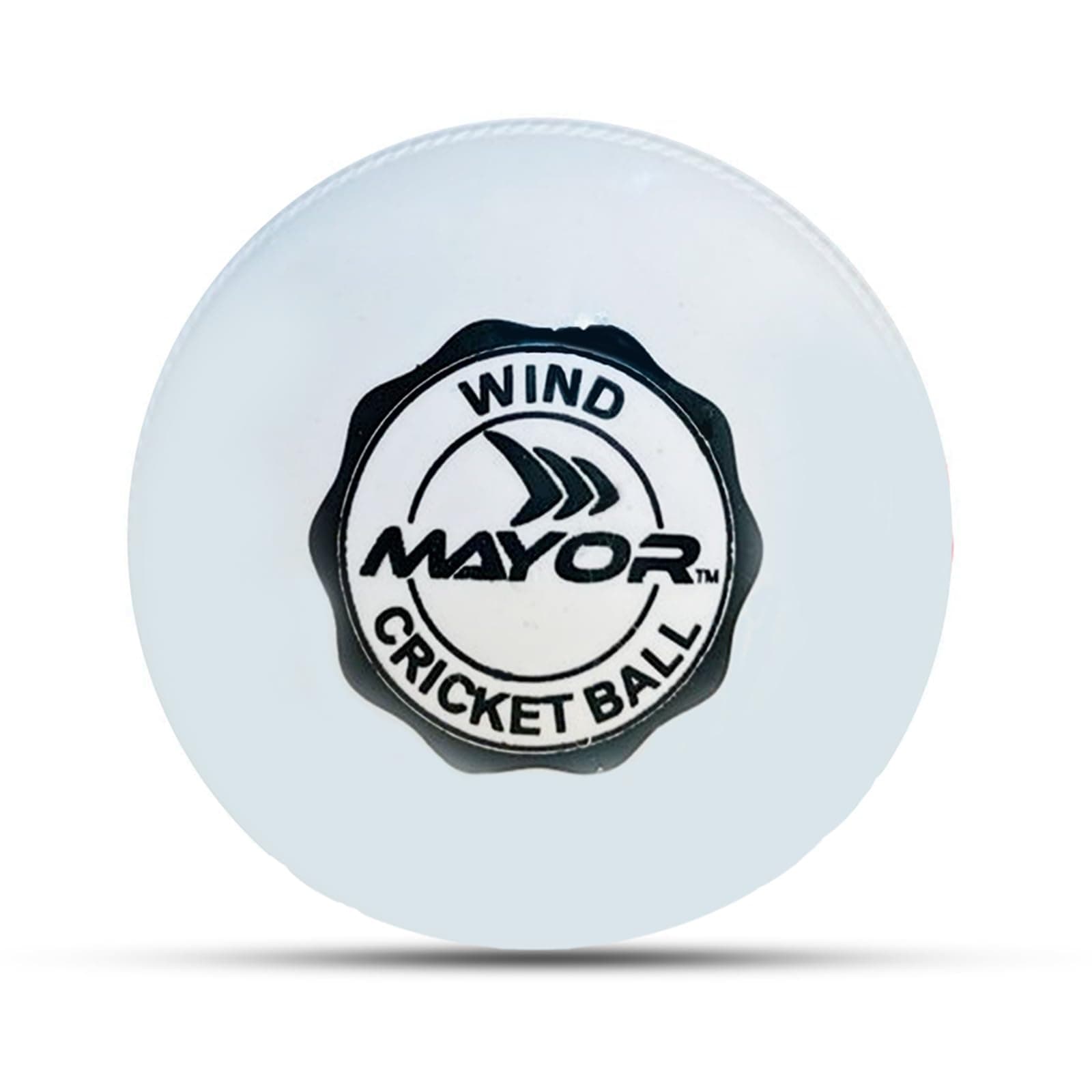 Mayor Cricket Wind Ball for Indoor & Outdoor Street Cricket Rubber Ball (White)