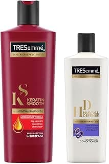 TRESemme Keratin Smooth Shampoo, 340ml And Hair Fall Defense Conditioner, 190ml