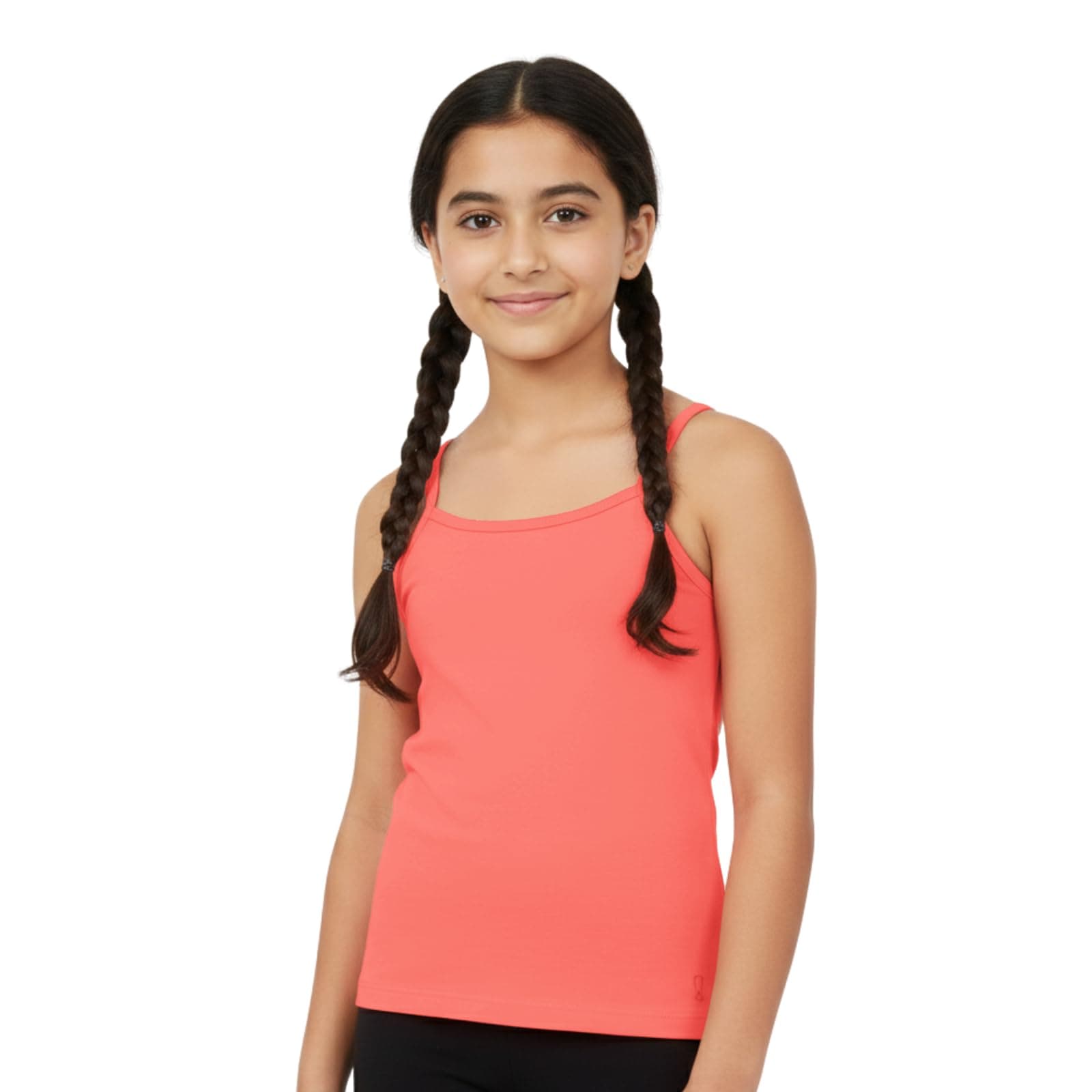 YouGotPlanB Cotton Padded Camisole | Pack of 1 | Ages 8-16 Years | Built-in Light Padding | Full Coverage | Ideal for School