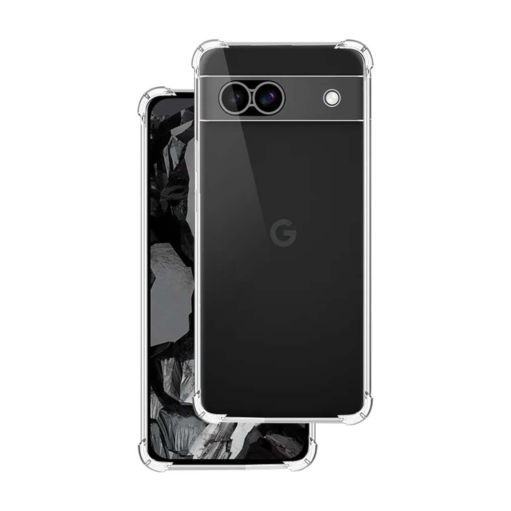 7SEVEN® Back Cover for Google Pixel 8A Transparent Mobile Back Case Shock Proof Design Camera Edges Protection Crystal Clear Phone Case Silicon Soft TPU and Flexible Bumper Phone Cover