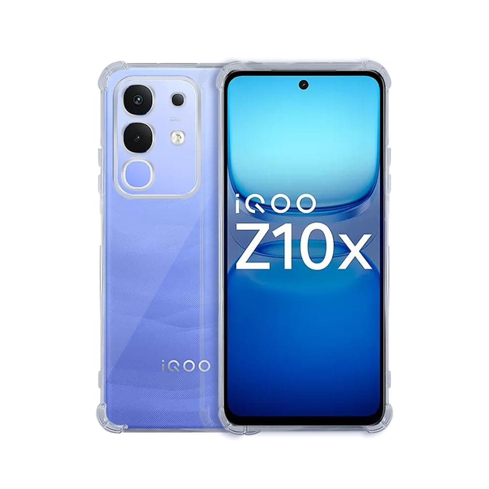 7SEVEN® Back Cover for IQOO Z10X Transparent Mobile Back Case Shock Proof Design Camera Edges Protection Crystal Clear Phone Case Silicon Soft TPU and Flexible Bumper Phone Cover