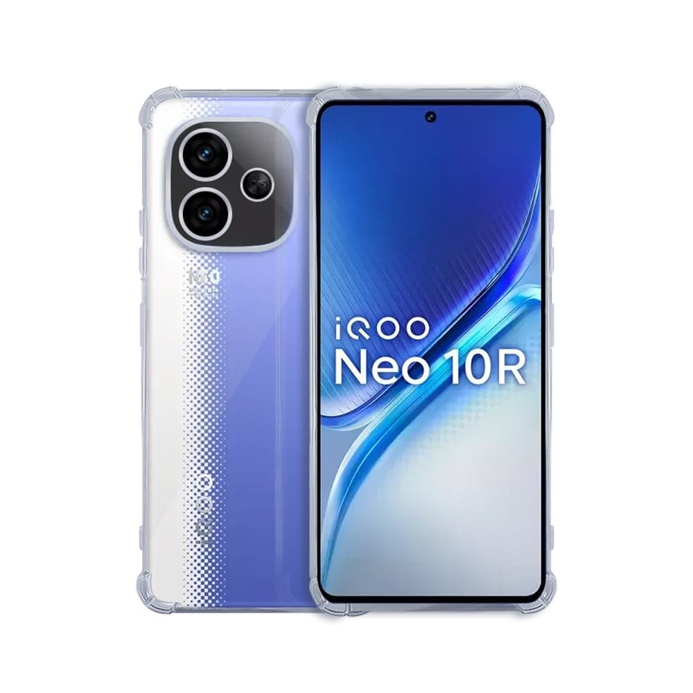 7SEVEN® Back Cover for IQOO Neo 10R 5G Transparent Mobile Back Case Shock Proof Design Camera Edges Protection Crystal Clear Phone Case Silicon Soft TPU and Flexible Bumper Phone Cover