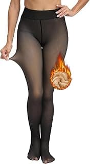 BLINKIN Women's Skinny Fit Mid Rise Soft Touch Thermal Skinny Tights - Ultimate Warm Fleece Leggings, Thermal Winter Tights