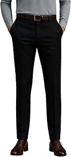 Louis Philippe Men's Comfy Tapered fit Knitted & 4 Way Stretch Casual Trouser