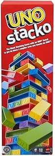 Mattel Games UNO Stacko Game for Kids & Family with 45 Colored Stacking Blocks & Loading Tray, Build & Play, Game Nights & Parties