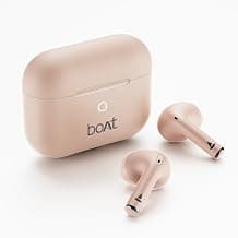 boAt Airdopes Joy v2 w/Up to 35H Battery, Pocketable Design, ASAP™ Charge, 13mm Drivers, Easy Touch Controls, ENx™ Tech, Beast™ Mode, IWP™ & App Support TWS Bluetooth Earbuds with mic (Dusty Rose)