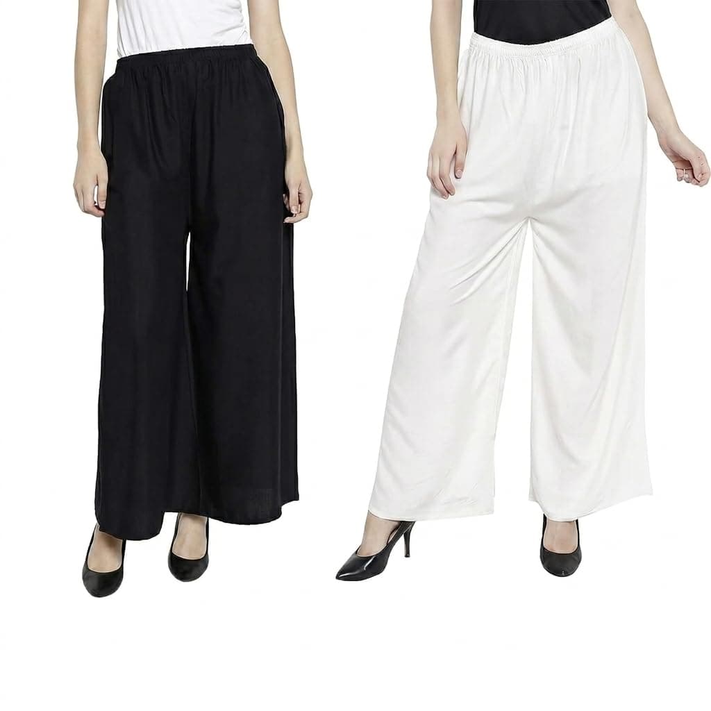 Thrifty Thread We Promise Comfort Women's and Girls Cotton Reyon Regular Fit Palazzo Pants - Available Size - 2XL, 3XL,4XL