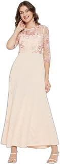 Madame Embellished Beige Dress for Women