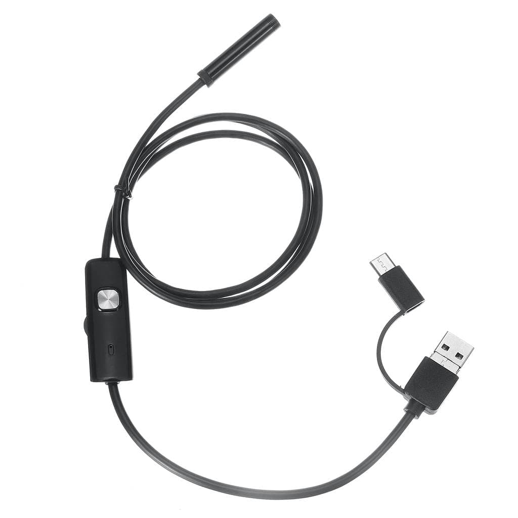 MatLogix 5.5mm/7mm 5 Meters Waterproof Mini Endoscope USB Wire Snake Tube Inspection Borescope Camera Compatible with Android Smartphone PC
