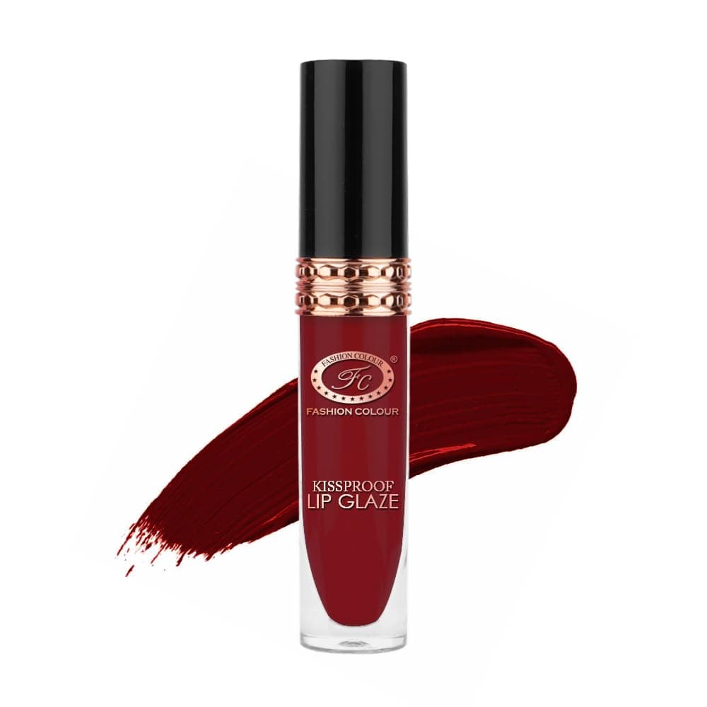 Fashion Colour Kissproof Lip Glaze Lipstick | Upto 12 Hours Stay | Velvet Texture | Non Transfer Lipstick Waterproof | Highly Pigmented | Lipstick For Women | 7g (Reddle)