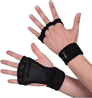 BROGBUS Neoprene Weight Lifting Workout Gym Gloves With Wrist Support For Men And Women (Medium, Black)