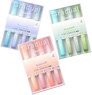 Tonity 12pcs Aesthetic Cute Highlighter Pen, Pastel Marker Set || No Bleed Marker Pens with Chisel Tip || Note Taking School/Office Supplies | Multicolor (Highlighter 3 set)