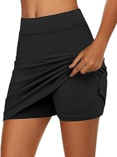 Amazon Brand - Nora Nico Nora Nico Women's & Girls High Rise Flared Skorts Stretchy Opaque Skater Skirts with Shorts with Side Pocket
