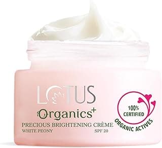 Lotus Organics+ Precious Brightening Cream | For Dark Spots, Blemishes & Pigmentation | SPF 20 Moisturiser | 30g