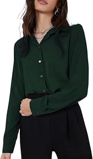 GRECIILOOKS Women's Oversized Fit Rayon Crop Top Shirt | Comfortable Rich Korean Button Down | Workwear Top for Office & Casual Outfit