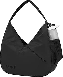 Bayne Duffle Bags for Travel for Women - Multifunctional Gym Bag with Shoe Compartment, Waterproof Day Pack and Adjustable Shoulder Strap, Ideal Gym Bag for Women and Travel Shoulder Bag (Black)