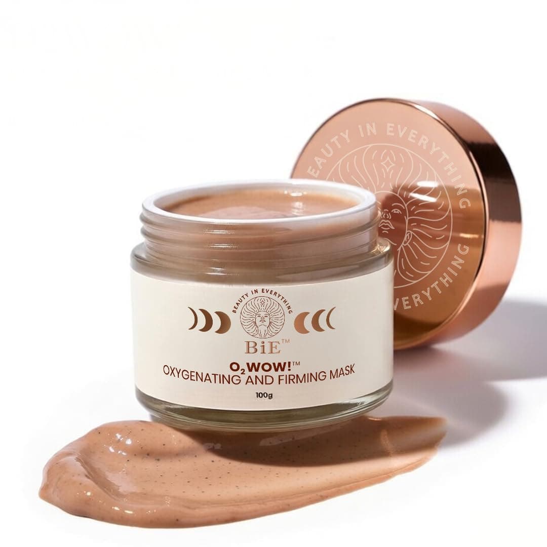BiE O2WOW Oxygenating & Firming Face & Body Mask | Detan, Pigmentation & Dark Spot Corrector | Instanst Tan Removal | Acai Berry, Ginseng Stem Cells & Vital Oxygen | All Skin Types | 100gm