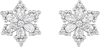 GIVA 925 Silver Flowery Snowflake Studs| studs to Gift Women & Girls | With Certificate of Authenticity and 925 Stamp | 6 Months Warranty*