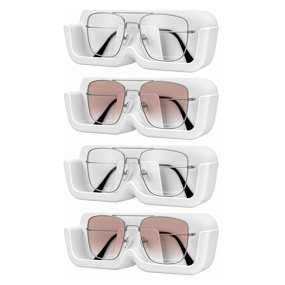 Pack of 4 Specs Holder Wall Mounted/Wall Mounted Mobile Phone Holder/ Storage Case For Phones with Strong Adhesive Strips/Eyewear Case Shelving/Sunglasses Display Case/Multi-Purpose Stand Holder