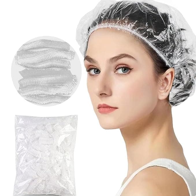 Purely Serene Waterproof Disposable Shower Caps Pack of 500 | Elastic Band | Individually Packed | Ideal for Hotels, Resorts, Airbnb & Travel