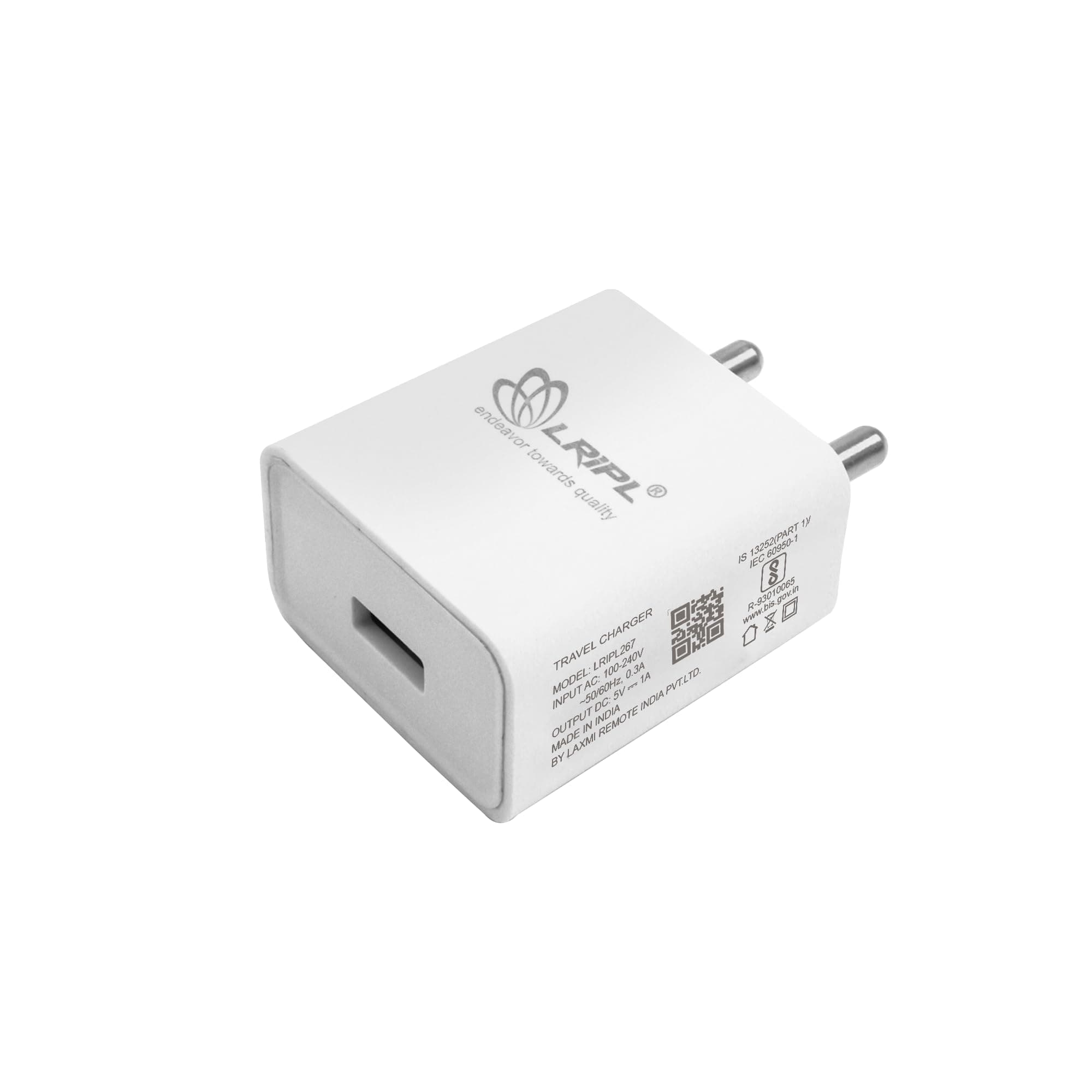 LRIPL 5V 1A Mobile Charger Adapter Wall Charger | USB Power Adaptor |5W Wall Charger Compatible with Smartphones, Headphones, Speaker and Many Deivces White (5W Adapter)