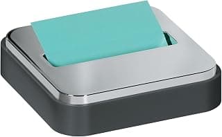 Post-It Dispenser Sticky Dispenser, Black & Silver, Easy One Handed Dispensing (STL-330-B) | Pop-Up Notes, Classroom or Office Supplies