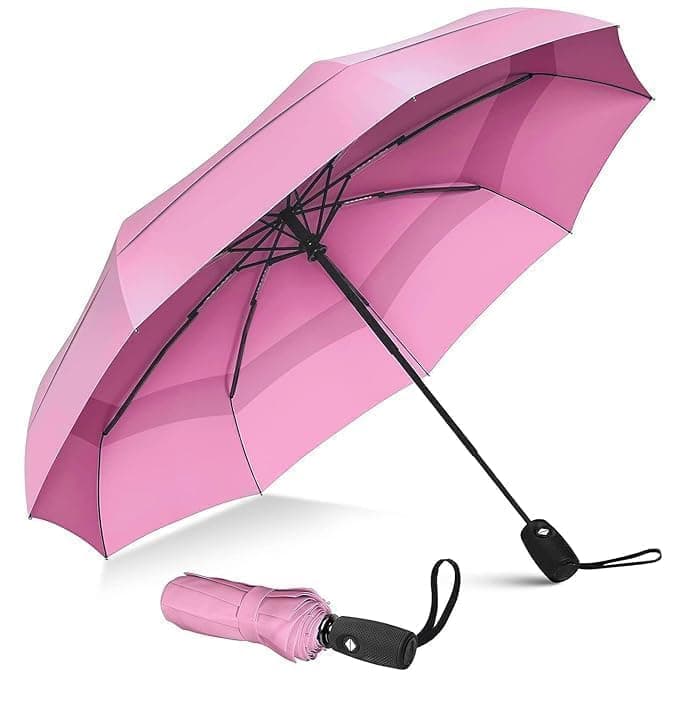 PESOMA Umbrella for Women | Umbrellas for Men | UV Coated 3 Fold Umbrella for Rain with Auto Open and Close Small Folding Travel-Windshiel