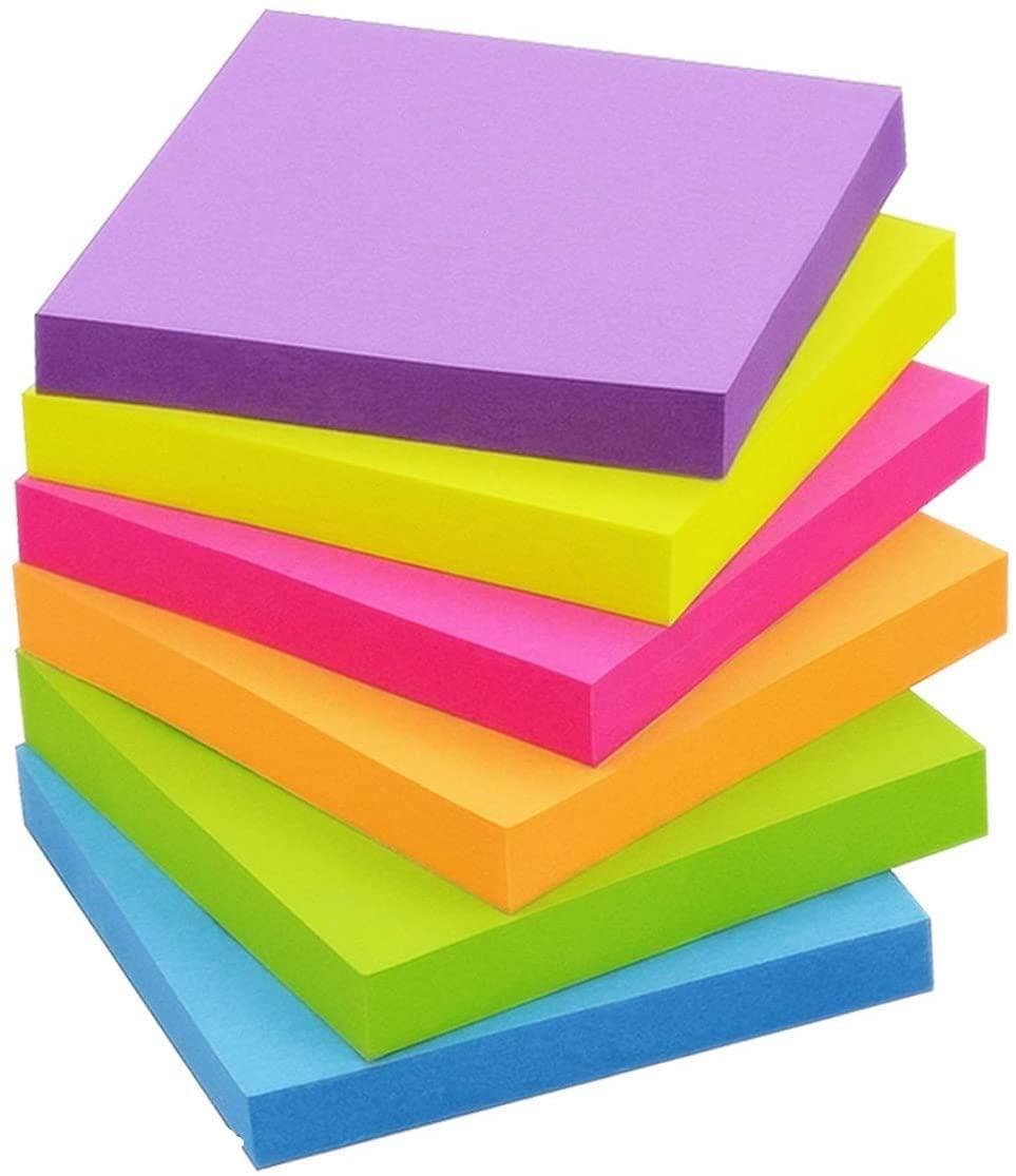OFIXO Super Sticky Note 3 X 3-Inches,Pack of 5 Pads, Multi Color (400 Pcs)
